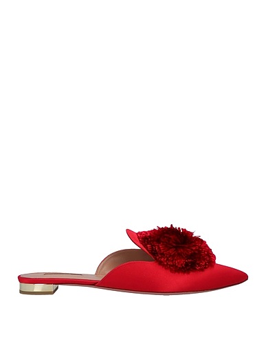 AQUAZZURA Mules and clogs Red Textile fibers