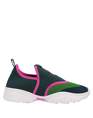 ISABEL MARANT Sneakers Verde scuro 100% Poliestere, Poliammide, Elastan, Pelle di vitello