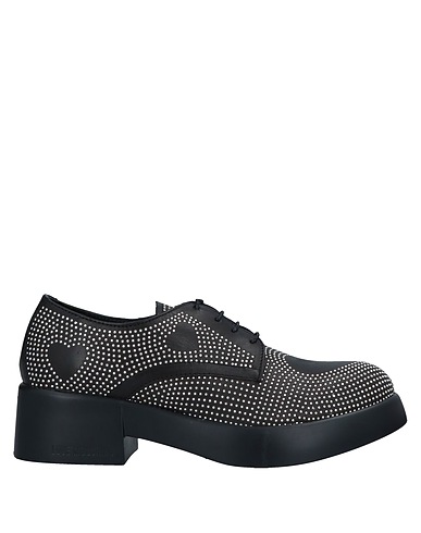 LOVE MOSCHINO Schnürschuhe Schwarz Kalbsleder