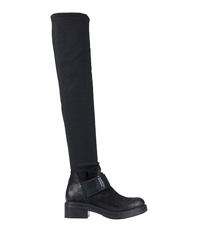 STRATEGIA Boots Black Soft Leather, Textile fibres