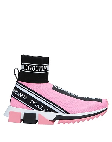 DOLCE&GABBANA Sneakers Pink 85% Textile fibers, 5% Cotton, 5% Silk, 5% Elastane