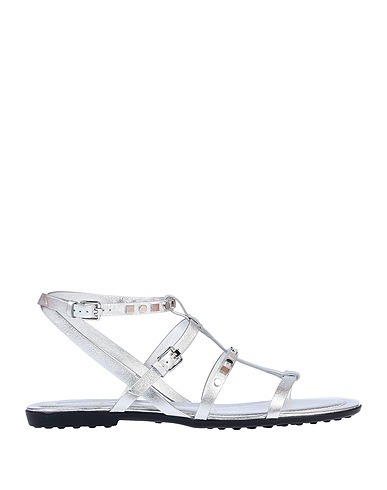 TOD'S Sandals Silver Leather