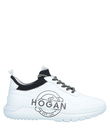 HOGAN Sneakers Weiß Gewebefasern, Leder