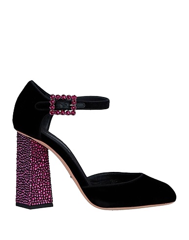 DOLCE&GABBANA Pump Black 75% Viscose, 25% Silk