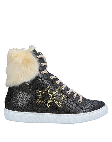 2STAR Sneakers Charcoal Leather