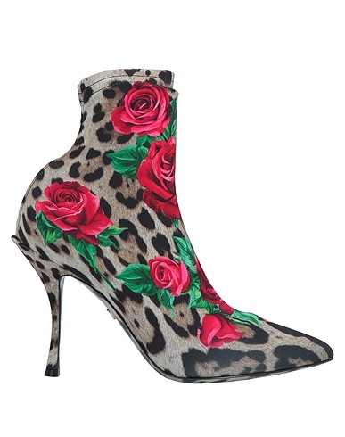 DOLCE&GABBANA Ankle boot Beige 47% Polyamide, 35% Polyester, 18% Elastane