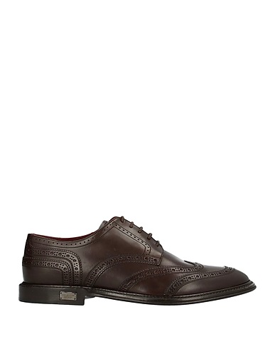 DOLCE&GABBANA Laced shoes Dark brown Soft Leather