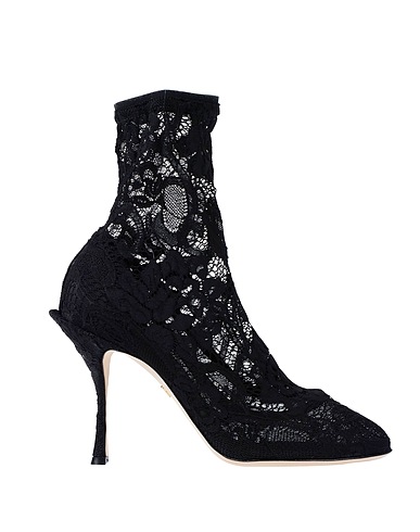 DOLCE&GABBANA Ankle boot Black Textile fibers