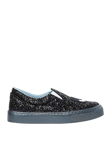 CHIARA FERRAGNI Sneakers Black Textile fibers, Elastic fibres