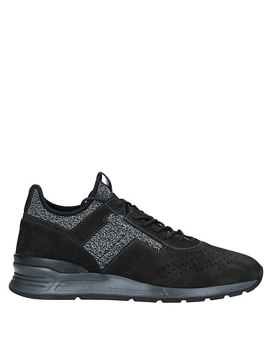 TOD'S Sneakers Black Soft Leather, Textile fibers