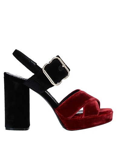 TWINSET Sandals Brick Textile fibers