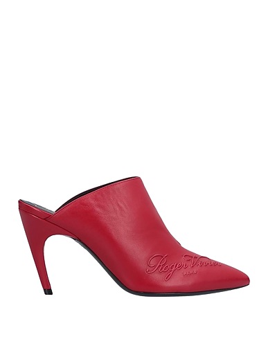 ROGER VIVIER Mules and clogs Red Soft Leather