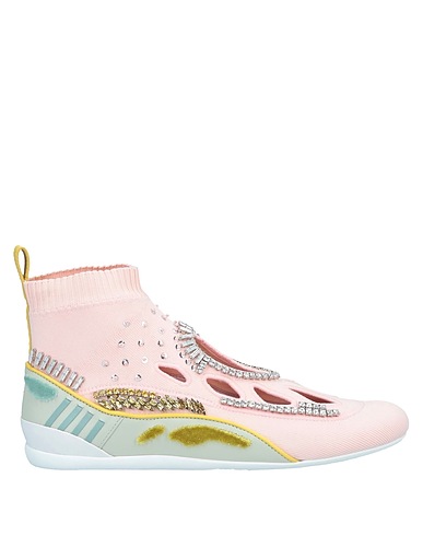 VALENTINO GARAVANI Sneakers Pink Textile fibres, Leather