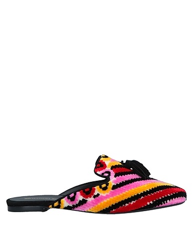 ERMANNO SCERVINO Mules and clogs Pink Textile fibres, Leather