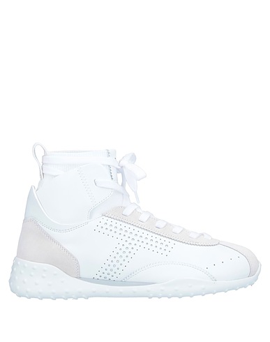 TOD'S Sneakers Blanco Cuero, Fibras textiles