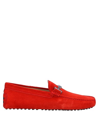TOD'S Mocassins Rouge Cuir