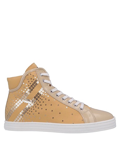 HOGAN REBEL Sneakers Beige Textile fibers, Leather