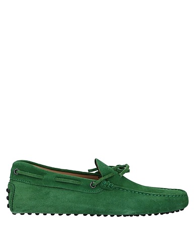 TOD'S Loafers Green Soft Leather