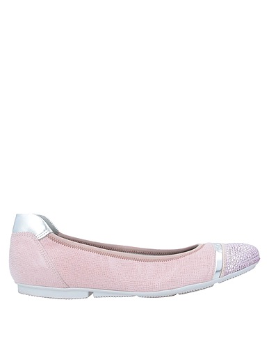 HOGAN Ballet flats Pink Leather, Textile fibers