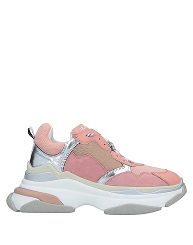 ELENA IACHI Sneakers Pink Leather, Textile fibers