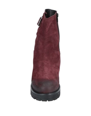 Shop Riccardo Cartillone Woman Ankle Boots Burgundy Size 7 Soft Leather In Red