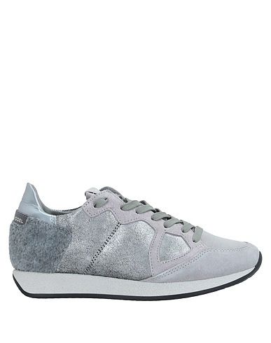 PHILIPPE MODEL Sneakers Gris clair Cuir, Fibres textiles