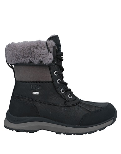 UGG 미들 부츠 블랙 가죽, 무톤