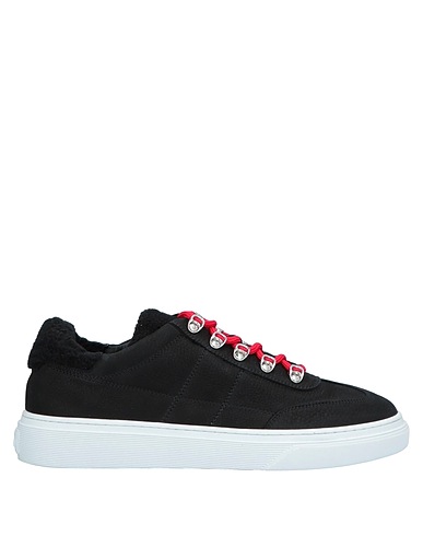 HOGAN Sneakers Black Leather, Shearling