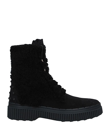 TOD'S Stiefelette Schwarz Leder, Schaffell