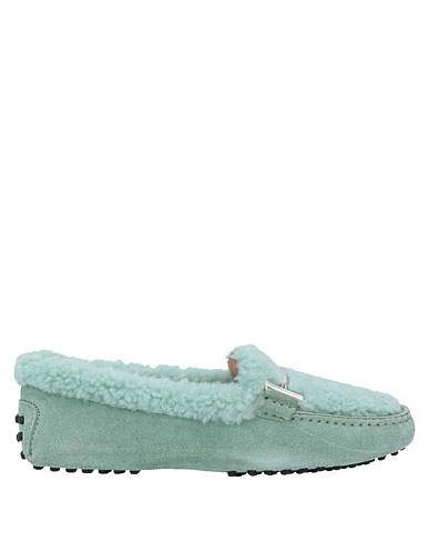 TOD'S Mokassins Säuregrün Leder, Schaffell