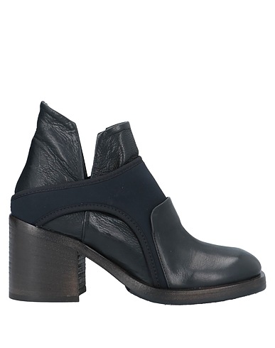 IXOS Ankle boot Black Leather, Textile fibres