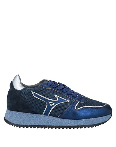 MIZUNO スニーカー ミッドナイトブルー 革（なめし加工） / 紡績繊維