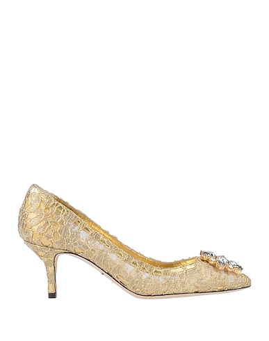 DOLCE&GABBANA Court Gold 52% Polyamide, 38% Lambskin, 10% Polyester