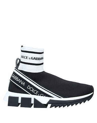 DOLCE&GABBANA Sneakers Black 90% Synthetic fibers, 5% Cotton, 5% Silk