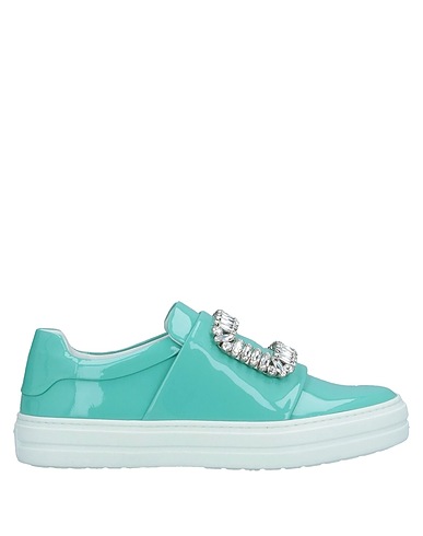 ROGER VIVIER Sneakers Sky blue Leather, Rubber