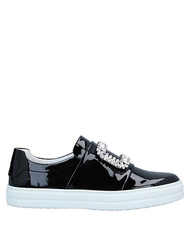ROGER VIVIER Sneakers Black Leather, Rubber