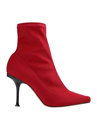 SERGIO ROSSI Ankle boot Burgundy Textile fibres