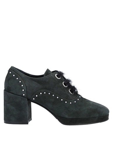 BRUGLIA Laced shoes Charcoal Leather