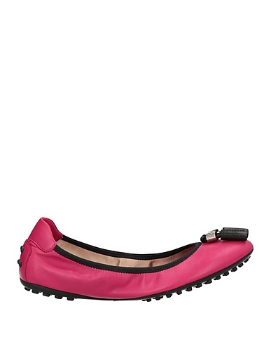 TOD'S Ballet flats Magenta Soft Leather, Textile fibers