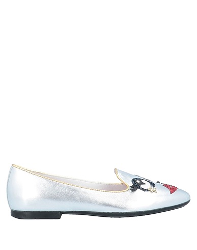 TOD'S Loafers Silver Leather