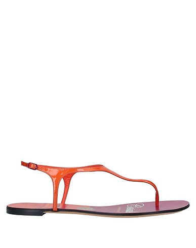 CASADEI Flip flops Orange Soft Leather