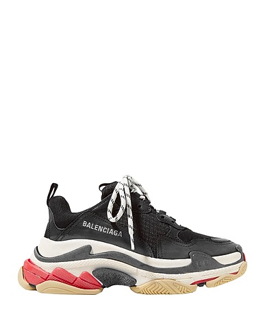 BALENCIAGA Sneakers Black Leather, Textile fibres