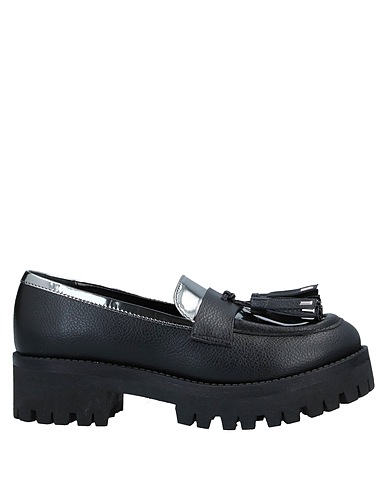 POLLINI Loafers Black Textile fibers