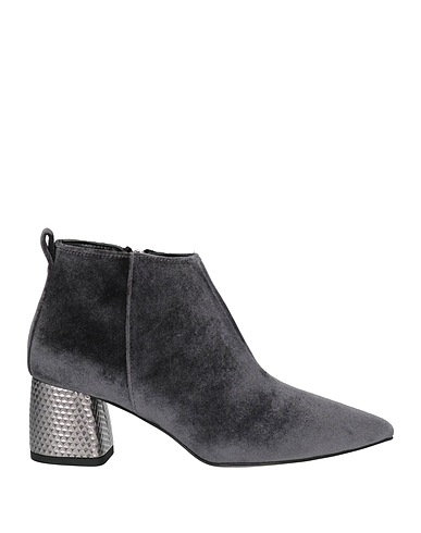 POLLINI Ankle boot Grey Textile fibres