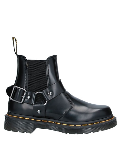 DR. MARTENS Ankle boot Black Soft Leather, Stretch fibers