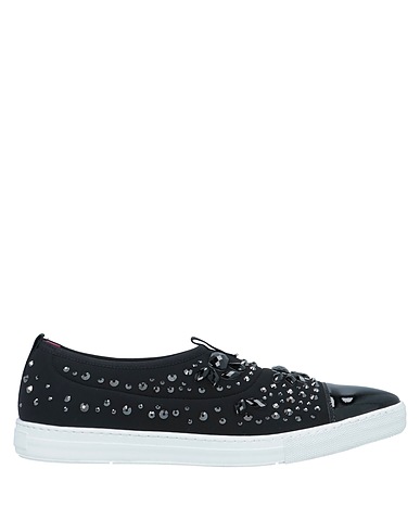 ALBERTO GUARDIANI Sneakers Black Textile fibers, Leather