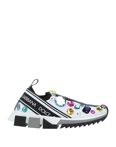 DOLCE&GABBANA Sneakers White 70% Polyester, 20% Polyamide, 5% Elastane, 3% Viscose, 2% Cotton