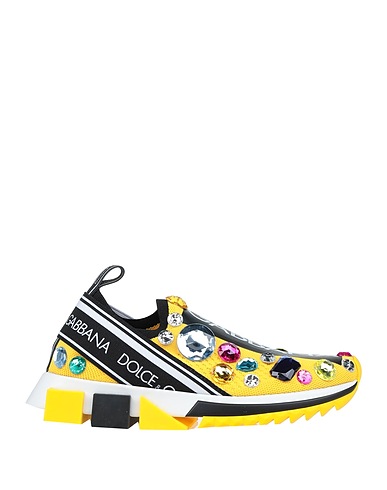 DOLCE&GABBANA Sneakers Yellow 70% Polyester, 20% Polyamide, 5% Elastane, 3% Viscose, 2% Cotton