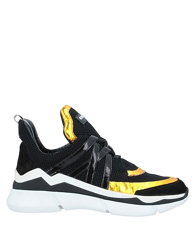 ELENA IACHI Sneakers Schwarz Leder, Gewebefasern
