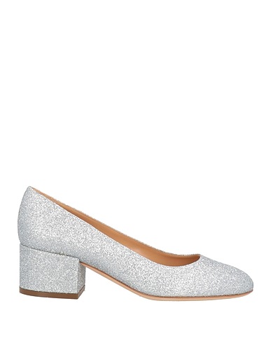 SERGIO ROSSI Court Silver Soft Leather